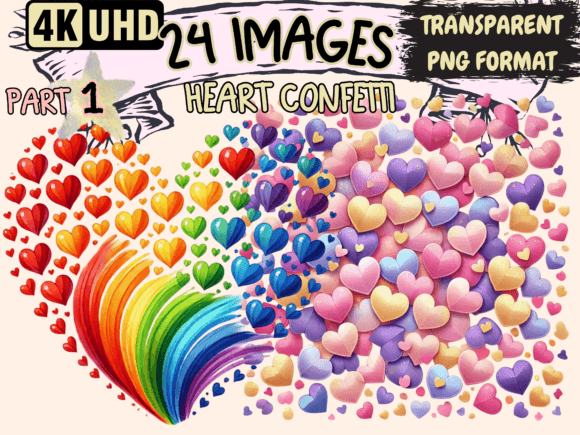 Download Heart Confetti Clipart P1 - Premium Resources