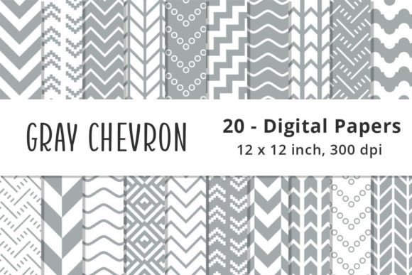 Download Gray Chevron Digital Scrapbook Paper - Scrapbook Collection