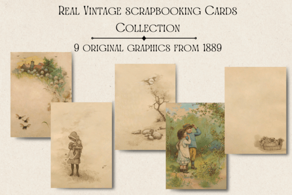 Download Real Vintage Scrapbooking Cards - Scrapbook Collection